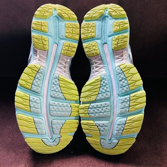 Excellent ASICS GEL NIMBUS 18 Grey Turquoise Lime Womens 7.5 US Medium 39 EUR - Picture 13 of 13
